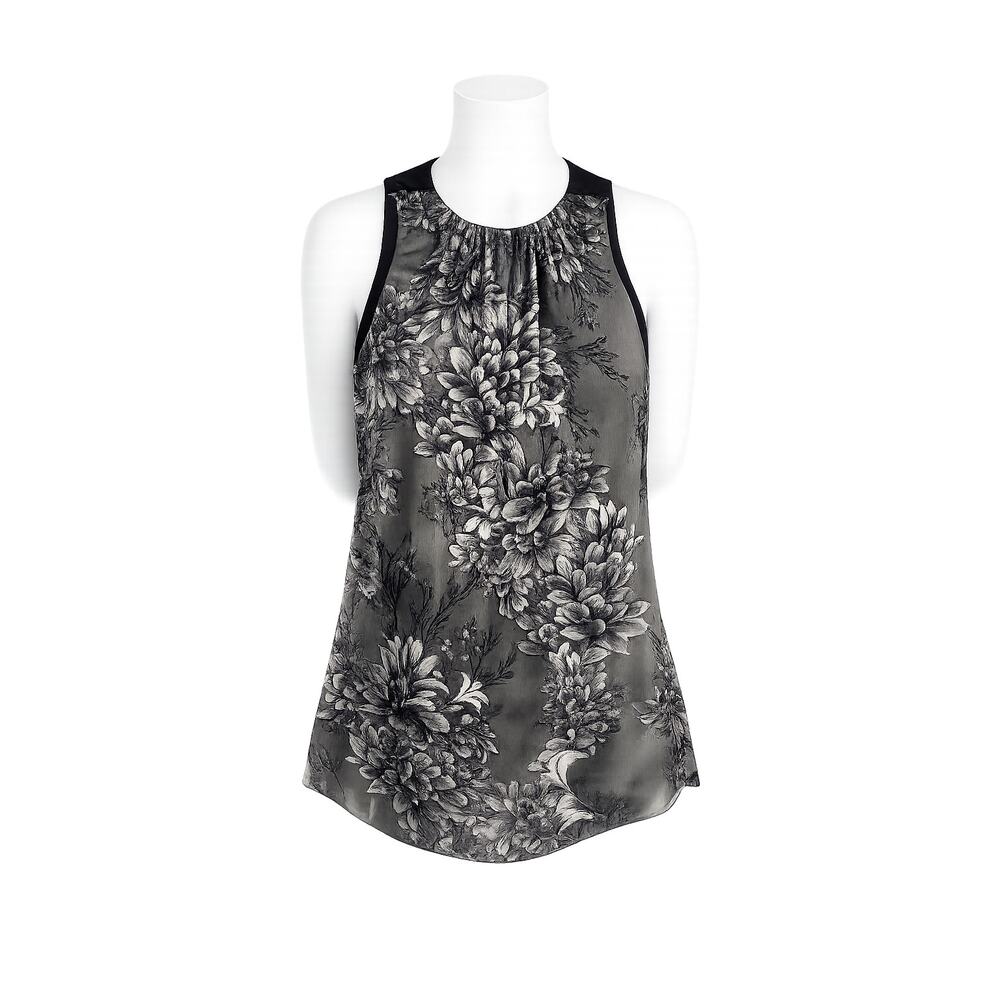 Vince Camuto Women’s Gray Floral Sleeveless Blouse Top - Size XS